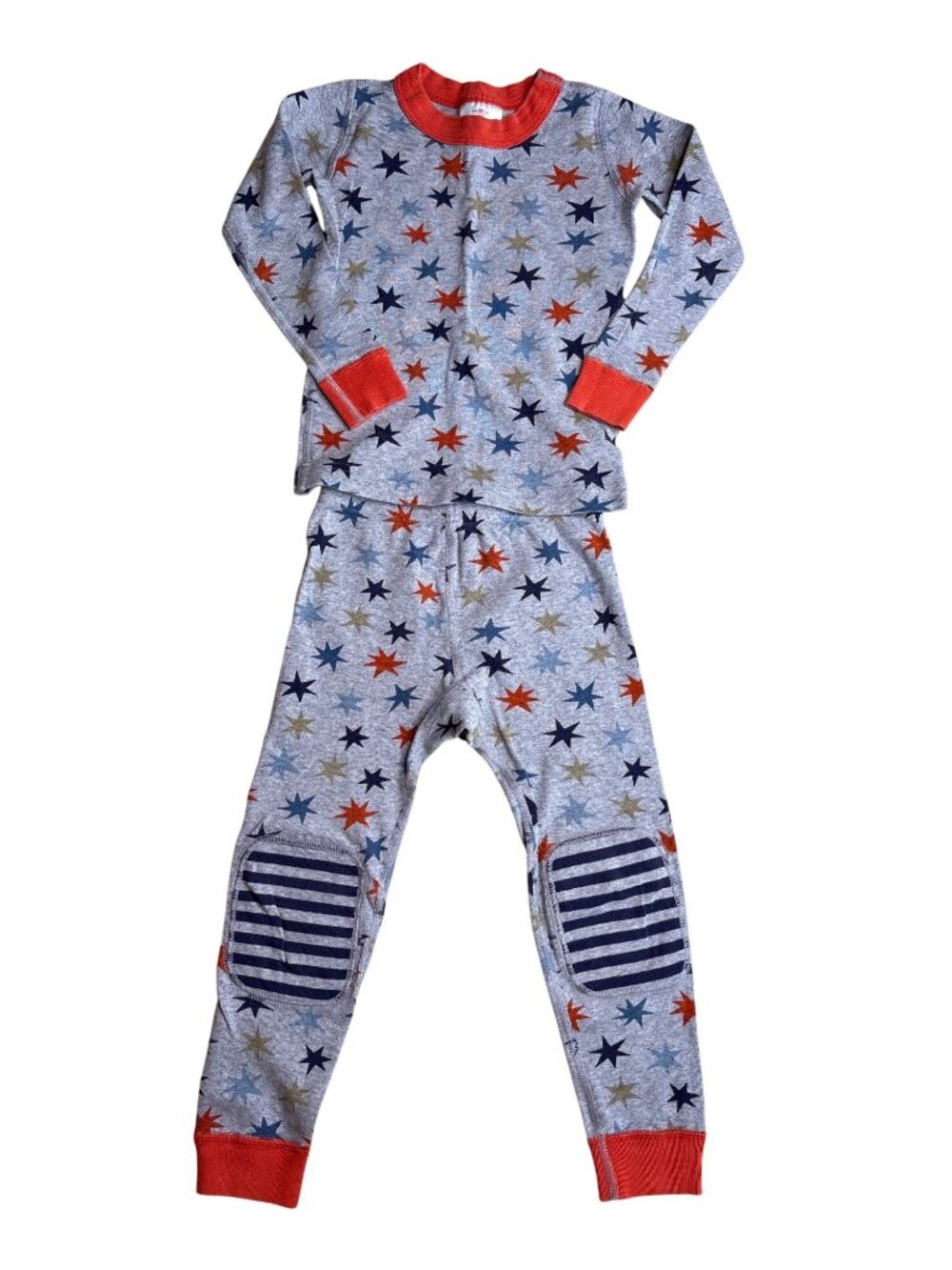 4T Hanna Andersson Long John Pajama Set Stars Organic Cotton